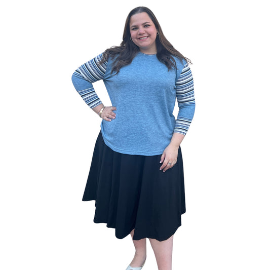plus size easygoing top lightweight knit curvy
