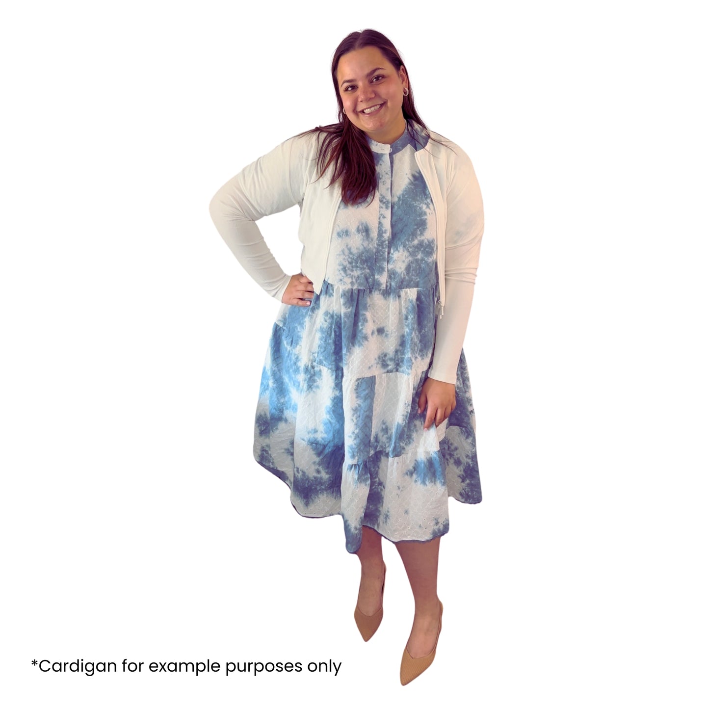 plus size curvy eyelet tie dye dress