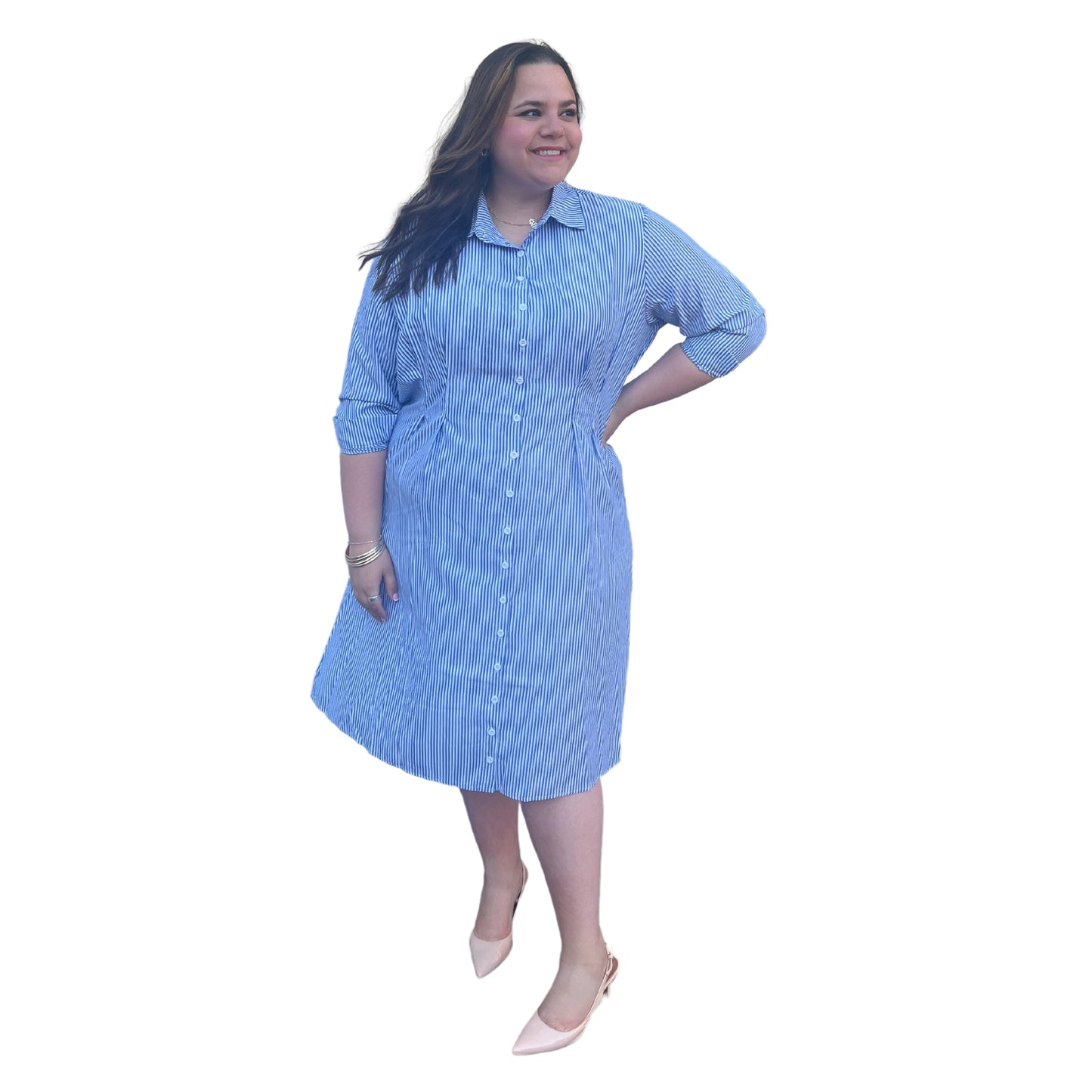 plus size curvy boyfriend shirtdress