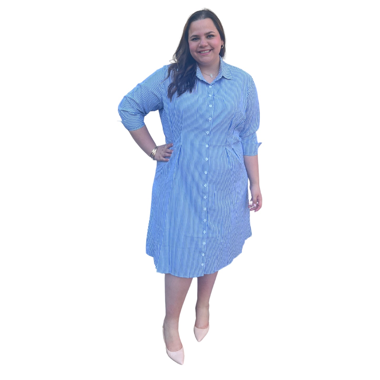 plus size curvy boyfriend shirtdress