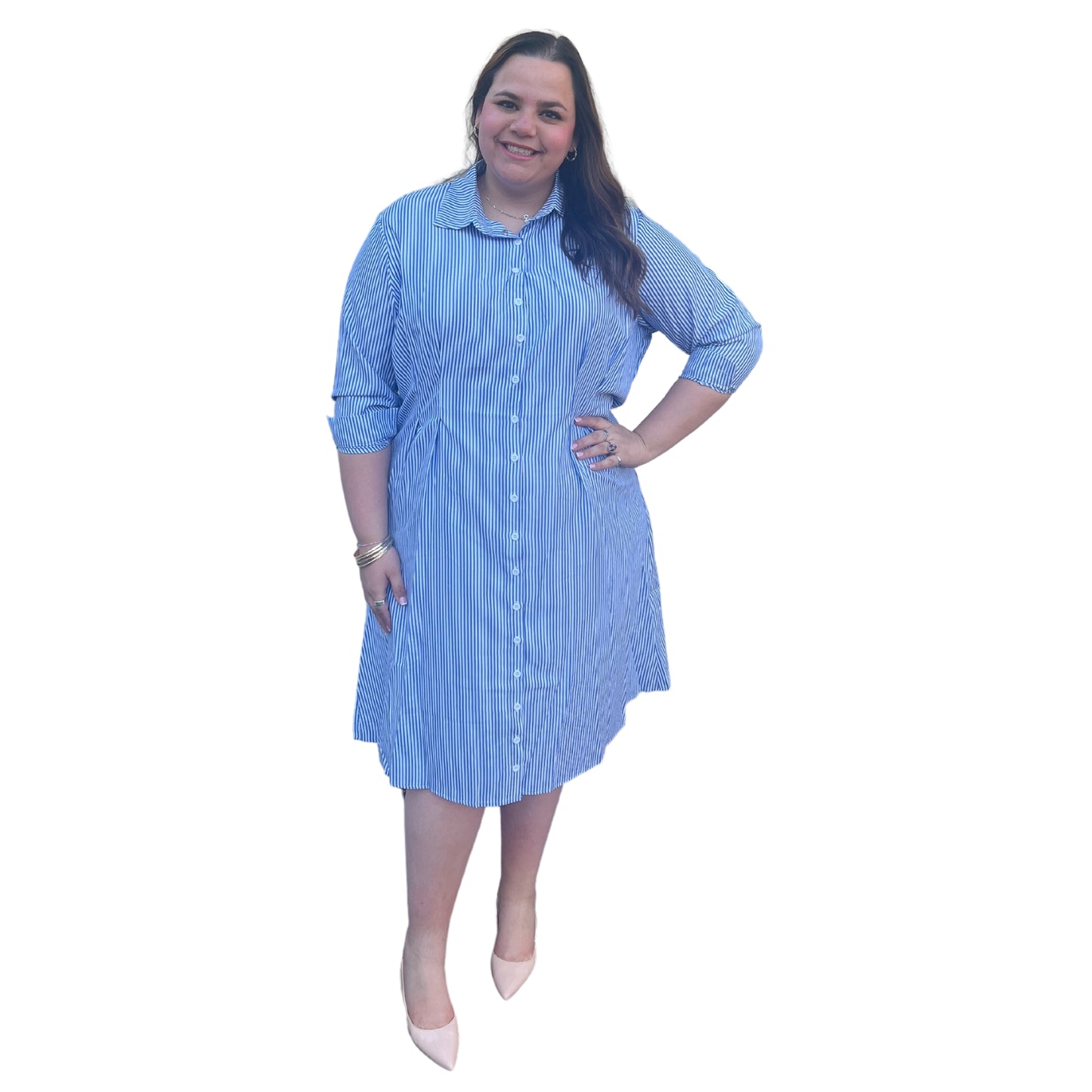 plus size curvy boyfriend shirtdress