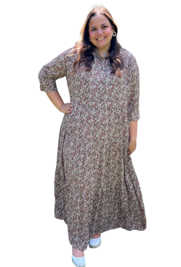 plus size floral maxi dress